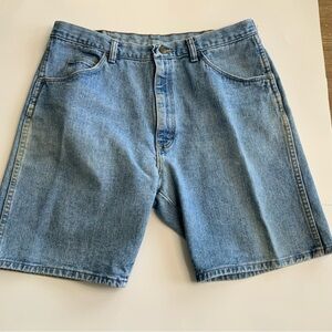 Dad Jean Shorts, Wrangler Authentic Men's Regular Fit Denim Sz 36 Retro Vintage